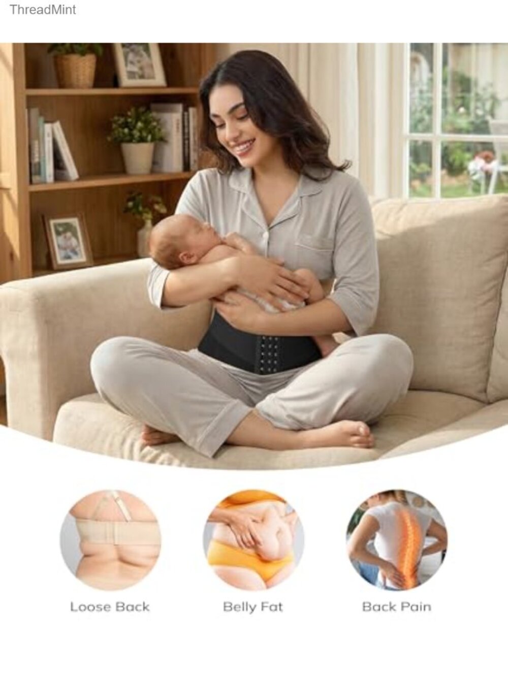 Waist Trainer Corset Shapewear Tummy Control Postpartum Support - Picture 5 of 6